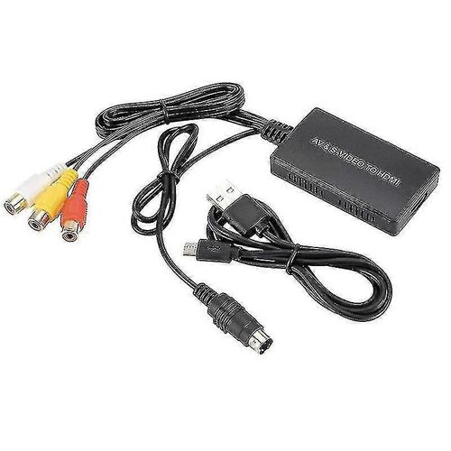 Convertisseur S-Vidéo vers HDMI, adaptateur AV vers HDMI, convertisseur RCA, prise en charge 1080p Shytmv