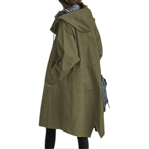 Bebetter Veste Coupe-Vent Décontractée Pour Femme Avec Poches À Boutons Et Capuche, Coupe-Vent, Imperméable, Compatible Avec La Randonnée En Plein Air