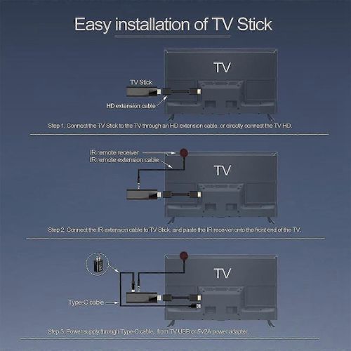Mini clé TV Q6 + télécommande vocale Bluetooth Android 10 1 Go + 8 Go 2,4 GHz + 5 GHz WiFi + BT 4.0 H313 Smart TV Box Android TV Stick PK DQ03