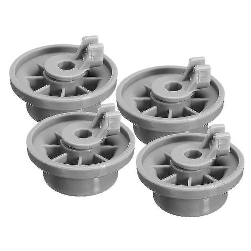 4 roulettes de rail de panier inférieur de lave-vaisselle compatibles et grises 165314 (haoyi