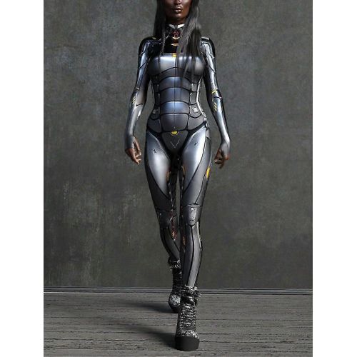 Déguisement De Droïde Super-Héros Pour Femme ¿ Idéal Pour Noël, Halloween Et Les Fêtes Cosplay