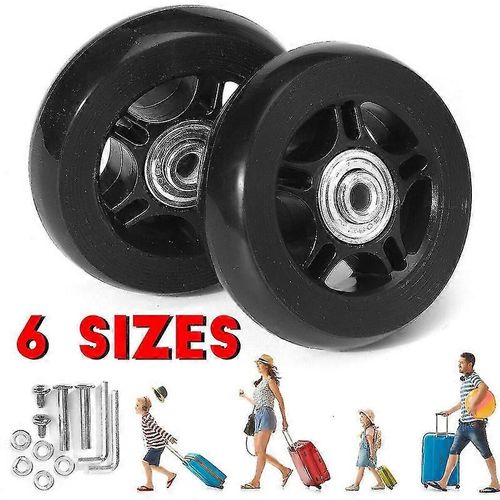 Kit de réparation de roulements de valise en caoutchouc pour roulettes universelles silencieuses - 70 mm x 19 mm
