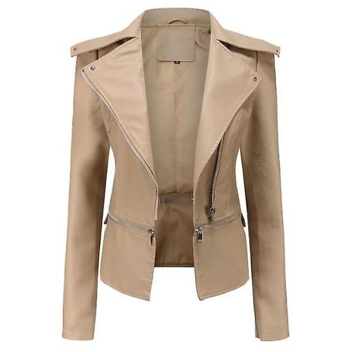 Veste En Cuir Décontractée Pour Femme, Fermeture Éclair, Ourlet Amovible, Disponible En 5 Couleurs