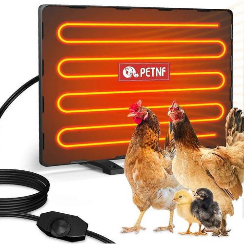 Chauffage Pour Poulailler Avec Température Réglable À Trois Vitesses, Coussin Chauffant Plat Pour Reptiles Et Protection Anti-Arrêt Automatique, Compatible Avec Les Poussins