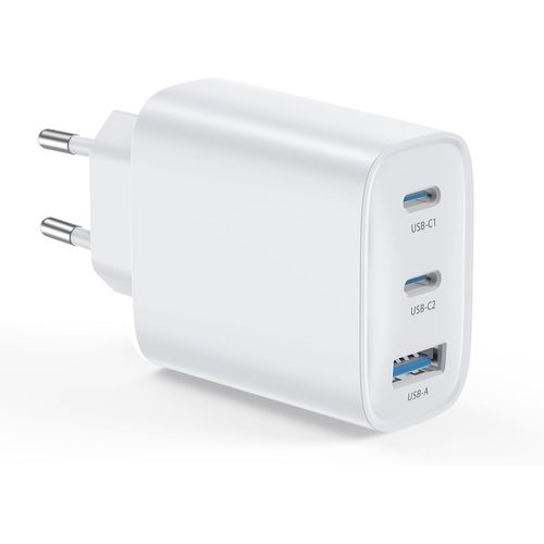 Chargeur Usb C 40 W 3 Ports Prise Chargeur Usb C Type C Charge Rapide Chargeur Multiple Rapide Pour Iphone 16 15 14 13 12 11 Pro Max Xr Xs 8 7,Ipad,Samsung,Tablette.[Y768]