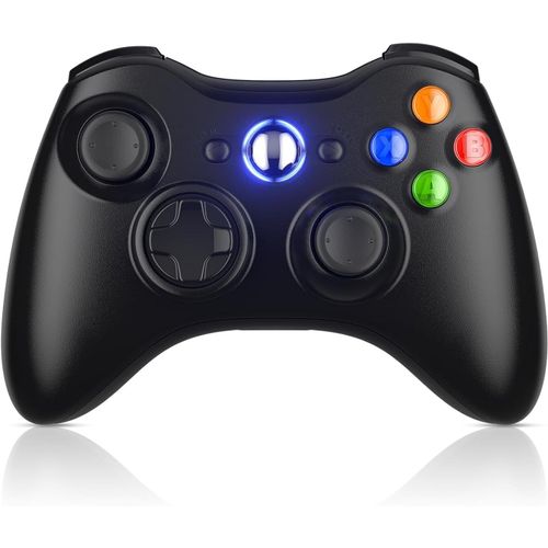 Manette Sans Fil Pour Xbox 360 Pc Controller Avec Adaptateur Récepteur Usb 2,4 Ghz Manette De Jeu À Double Vibration Améliorée Pour Xbox 360/Microsoft Pc Windows 7/8/10/11.[R101]