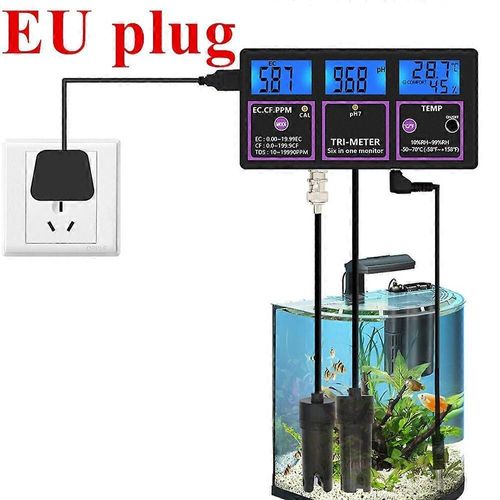 6 In 1 Water Quality Tester Professional Aquarium en ligne PH METRIPINE Multi-param¿¿tre pour le test PH / TEMP / EC / CF / RH / TDS
