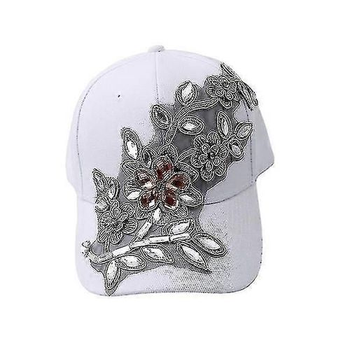 Denim Summer Sun Hat Cap De Baseball Pour Femmes Peinture De Diamant Brod¿¿ De Fleur Brod¿¿E Denim Capuchon De Snapback Dames Coiffes F¿¿Minines