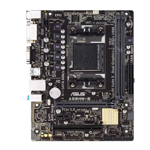 Carte mère ASUS A68HM-E AMD A68H Socket FM2/FM2+ DDR3 32GB Micro ATX