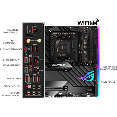 Carte mère ASUS ROG CROSSHAIR VIII EXTREME AMD X570 Socket AM4 DDR4 128GB ATX