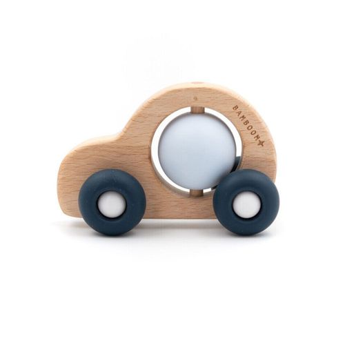 Jouet voiture pour bébé en bois de bambou et silicone – Bamboom