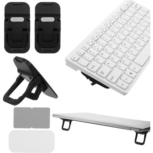 NAERYUT-2 Pack Keyboard Riser,Laptop Keyboard Stand Self Adhesive Laptop Stand Mini Keyboard Lift For Desktop Zinc Alloy For Most Keyboards
