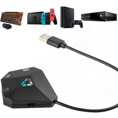 Naeryut-Keyboard And Mouse Converter For N Switch,Wired Keyboard And Mouse Adapter For Ps4/Ps3/Xbox360/Xbox One,Supports Custom Setups,1 Type C And 3