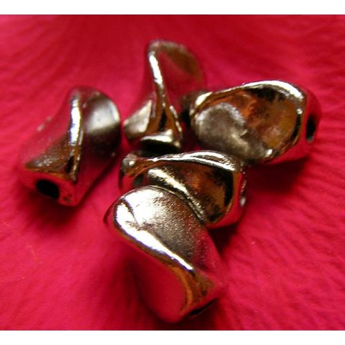 Lot 8 Perles Vrilles Argent Du Tibet
