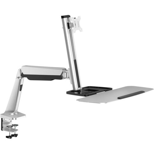 NAERYUT-Ts1311 13-27 Inch Computer Monitor Stand Gas Spring Storage Keyboard Adjustable Tilting Desk Fix Vesa 100x100
