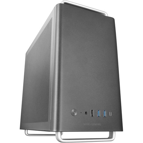 NAERYUT-Mc-Elite,High-Performance Metal Micro-Atx Pc Case,Side And Top Mesh Design,3 Fdb Fans,Mini Tower Pc Aluminium Legs And Handles,Dual Psu Atx And Sfx Support,Black