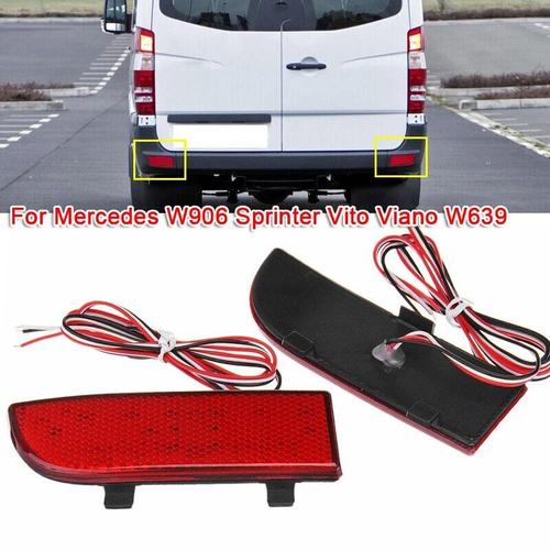 Feu Antibrouillard Rouge Pour Mercedes W906 Sprinter Vito Viano W639, 1 Paire De 2 Pièces