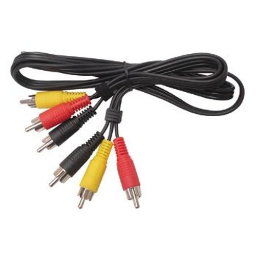 CABLE VIDEO AUDIO 3 RCA MALE LONG 1,20 METRE