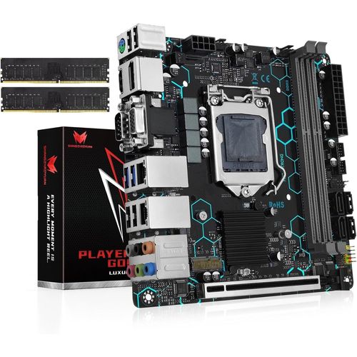 NAERYUT-H97 Strong Mini Itx Motherboard With 2X 8Gb Ddr3 1600Mhz Ram For 4Th Generation Intel Core I7/I5/I3/E3 Processor (Lga 1150,Wifi M.2,Pcie 3.0,Sata 6Gb/S,Nvme M.2)