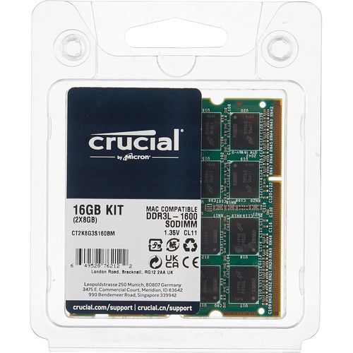 NAERYUT-Ram Ct2K8G3S160Bm 16Gb Kit (2X8Gb) Ddr3 1600 Mhz Cl11 Memory For Mac