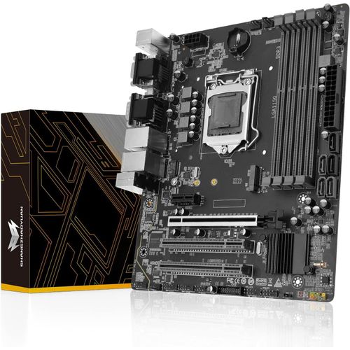 NAERYUT-H97M Pro Lga 1150 Motherboard For Intel 4Th/5Th Gen Core I3 I5 I7/Pentium/Xeon (Micro Atx,4X Ddr3 Non-Ecc,Sata3.0,Usb3.0,Nvme M.2,Pcie 3.0)