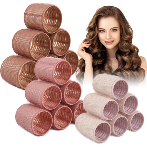 Ershi-18 Bigoudis Chauffants En Céramique,Bigoudis Sans Chaleur Pour Tous Les Cheveux Courts, Moyens Ou Longs,Rouleaux Cheveux Pou[1