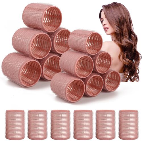 Ershi-18 Bigoudis Chauffants En Céramique,Bigoudis Sans Chaleur Pour Tous Les Cheveux Courts, Moyens Ou Longs,Rouleaux Cheveux Pou[1