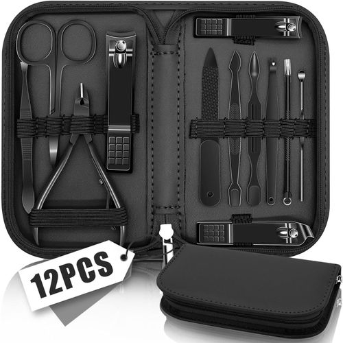 Ershi-12 Pièces Set Manucure, Coupe Ongle Professionnel, Trousse Manucure Femme Et Hommes, Pince Coupe Ongle Pied, Ensemble De Cou[6 