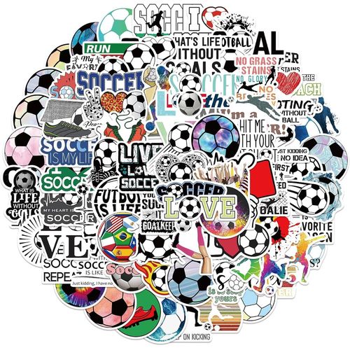 Ershi-100pcs Coupe Du Monde De Foot Autocollants Pour Bouteilles D'eau Gobelet Bagages Planche À Roulettes Pare-Chocs Scrapbook Ta[8