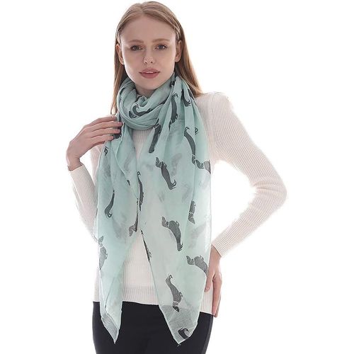 Ershi-Mesdames Papillon Imprimer Foulards Mode Floral Cou Écharpe Longue Douce Châle Wrap[2040]