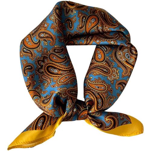 Ershi-Écharpe Carrée 100 % Pure Soie De Mûrier Pour Femme, Foulard En Soie, Taille S, 53 X 53 Cm[1833]