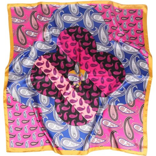 Ershi-Foulard Noir 89 Cm Pour Femme Soie Comme 90 Foulard Carré Pour Dormir[1888]