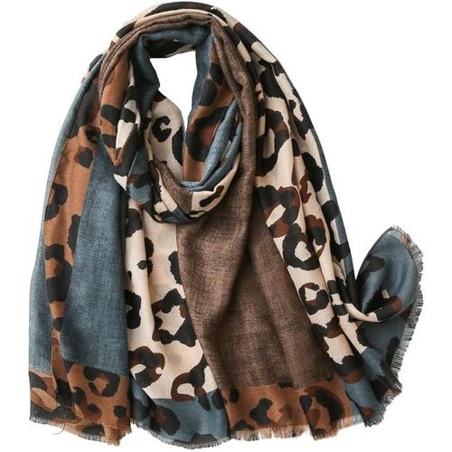 Ershi-Écharpe Foulard Femme Imprimé Léopard Léger Pour Toute L'année[2221]