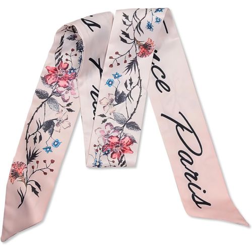 Ershi-Foulard En Soie Étroit Femme Filles Écharpe Maigre Longue Imprimé Fleur Motif Lettre Style Artistique Romantique Foulard En [1