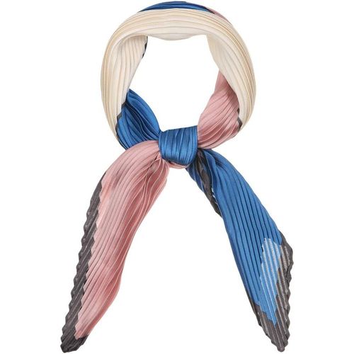 Ershi-Bandana Foulard Plissé Col Losange Avec Blocs Couleurs Contrastants Pour Femme[1995]