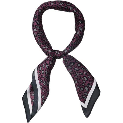 Ershi-70cm Animal Léopard Impression Soie Like Carré Mouchoir Foulard Cou Head Écharpe Foulard Bandana[1793]