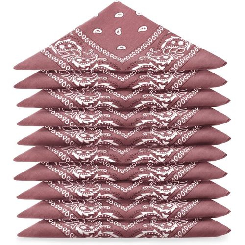 Ershi-Lot De Bandana 100% Coton Paisley Foulard Fichu Bandanas 25 Couleurs Au Choix - Lot 5/10 / 20[36]