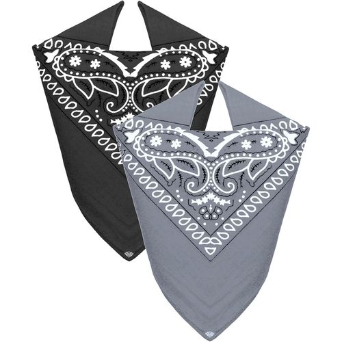 Ershi-® - Lot De 2 Bandanas 100% Coton Foulard De Tête Pour Homme Femme[72]