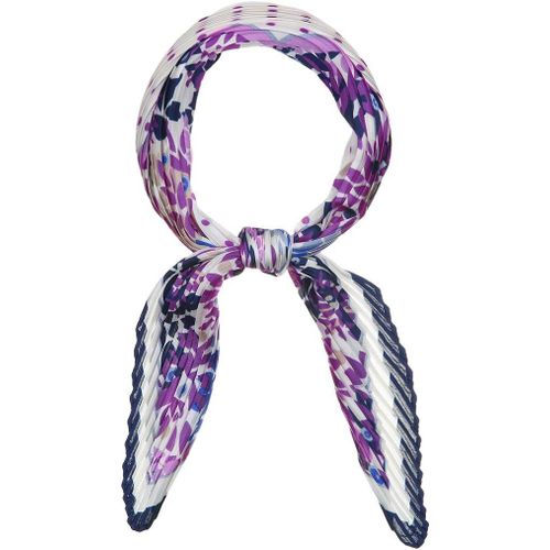 Ershi-Foulard Plissé Pois Fleur Feuille Foulard Foulard Bandeaux Pour Femme[1621]
