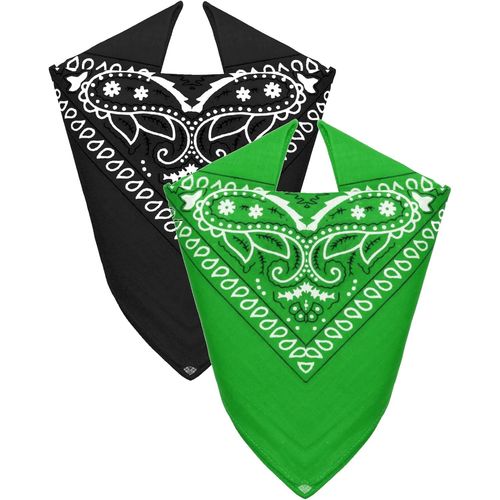 Ershi-® - Lot De 2 Bandanas 100% Coton Foulard De Tête Pour Homme Femme[76]