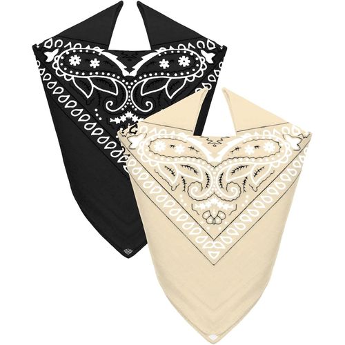Ershi-® - Lot De 2 Bandanas 100% Coton Foulard De Tête Pour Homme Femme[71]