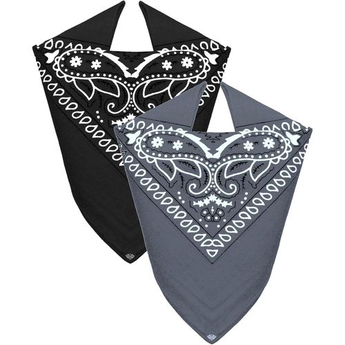 Ershi-® - Lot De 2 Bandanas 100% Coton Foulard De Tête Pour Homme Femme[92]
