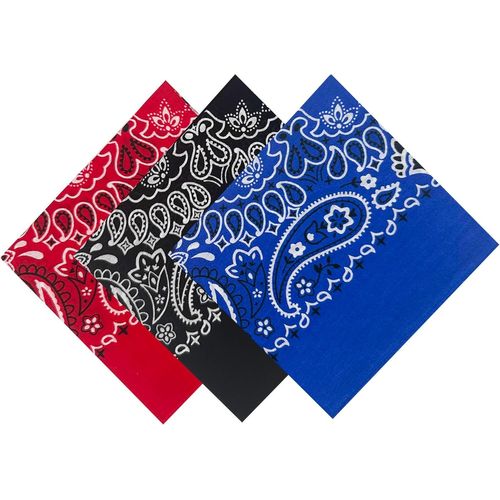 Ershi-3 Pack 100% Cotton Bandana For Women Men Gift Packaging - Cowgirl Cowboy Accessories Scarf Headband Neckerchief - Large Pais[4