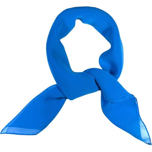 Ershi-Foulards Carrés En Mousseline De Soie Pour Femme - Écharpe Unie Rétro Des Années 50 - Bandana Léger - 65 X 65 Cm[1356]