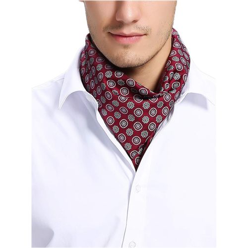 Ershi-Écharpe Foulard En Soie Roulée À La Main Femmes Hommes Unisexe Pure Soie Bandana Été[1092]