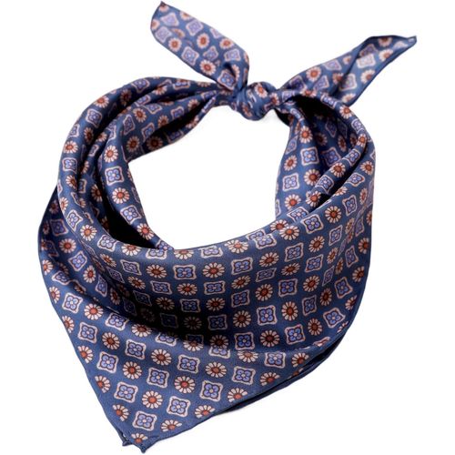 Ershi-Écharpe Foulard En Soie Roulée À La Main Femmes Hommes Unisexe Pure Soie Bandana Été[1116]