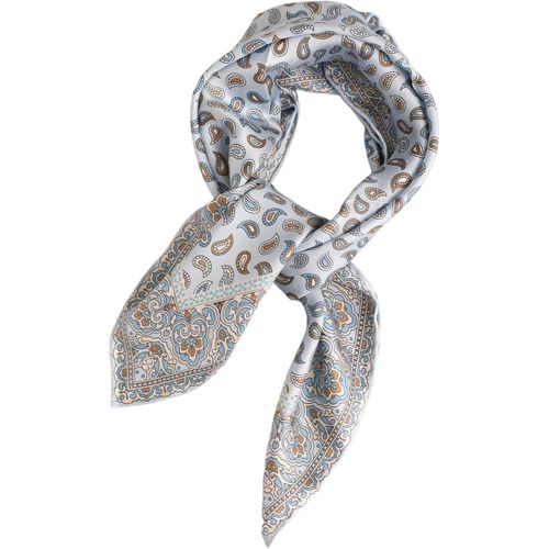Ershi-Écharpe Foulard En Soie Roulée À La Main Femmes Hommes Unisexe Pure Soie Bandana Été[1090]