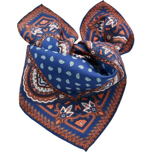 Ershi-Écharpe Foulard En Soie Roulée À La Main Femmes Hommes Unisexe Pure Soie Bandana Été[1115]