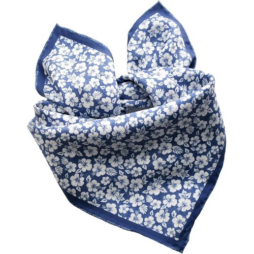 Ershi-Écharpe Foulard En Soie Roulée À La Main Femmes Hommes Unisexe Pure Soie Bandana Été[1105]