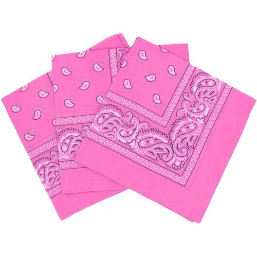 Ershi-Lot De 3 Foulards Bandanas En Coton 55 X 55 Cm Pour Cou Ou Tête Multiples Unisexe[311]